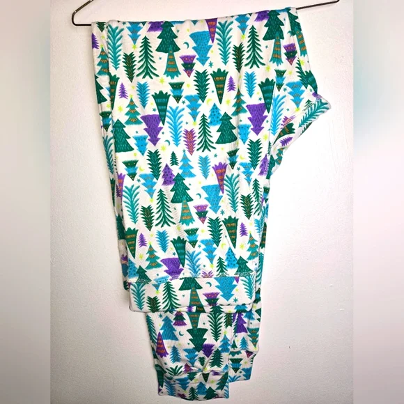 Christmas Tree Print Pajamas Adults New XXL Unisex - Picture 7 of 15